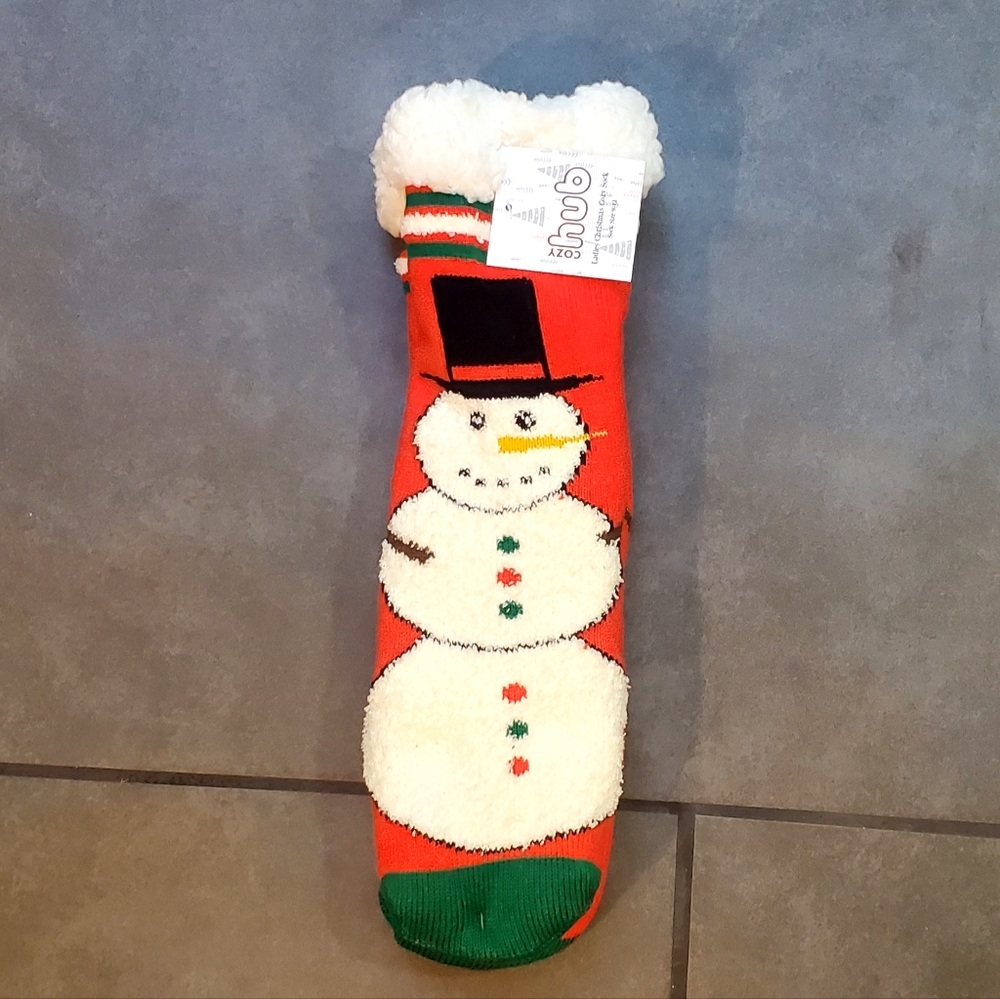 New Cozy Hub Snowman Grip Socks